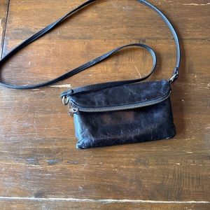 HOBO small crossbody purse, black. Has silver accent. Vintage.